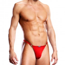 Blueline Performance Microfiber V-String Sports Brief Red